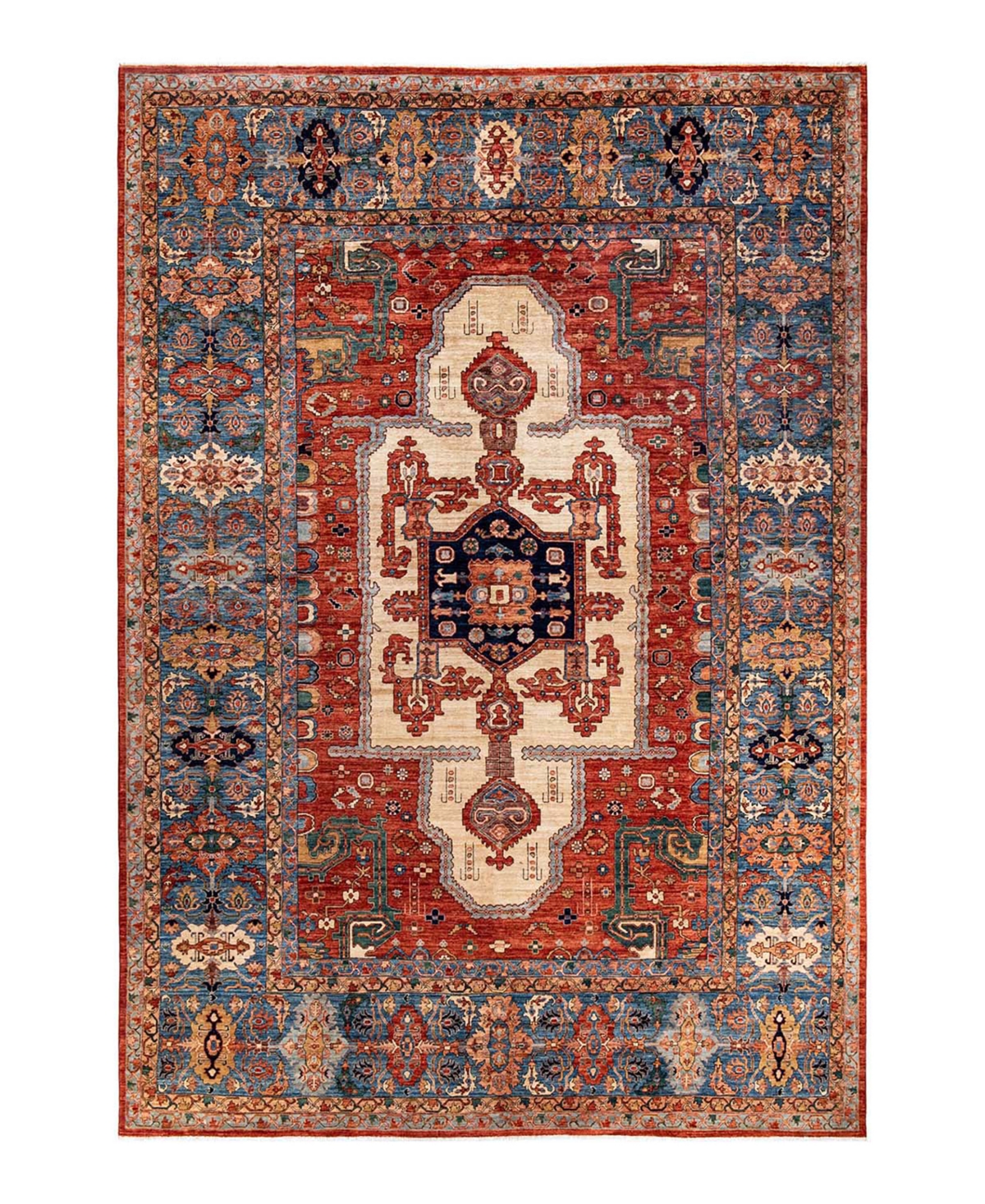 Adorn Hand Woven Rugs Serapi M1973 9'10" X 13'8" Area Rug In Ivory