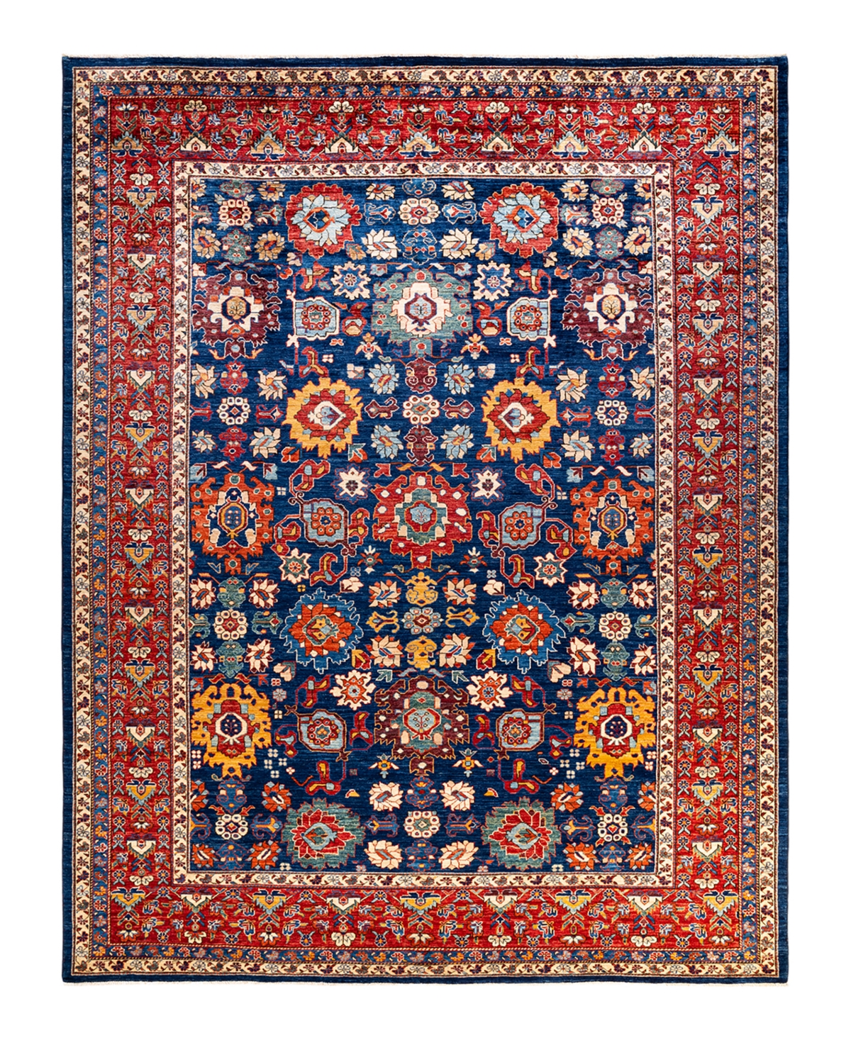 Adorn Hand Woven Rugs Serapi M1973 8'10in x 11'7in Area Rug - Blue