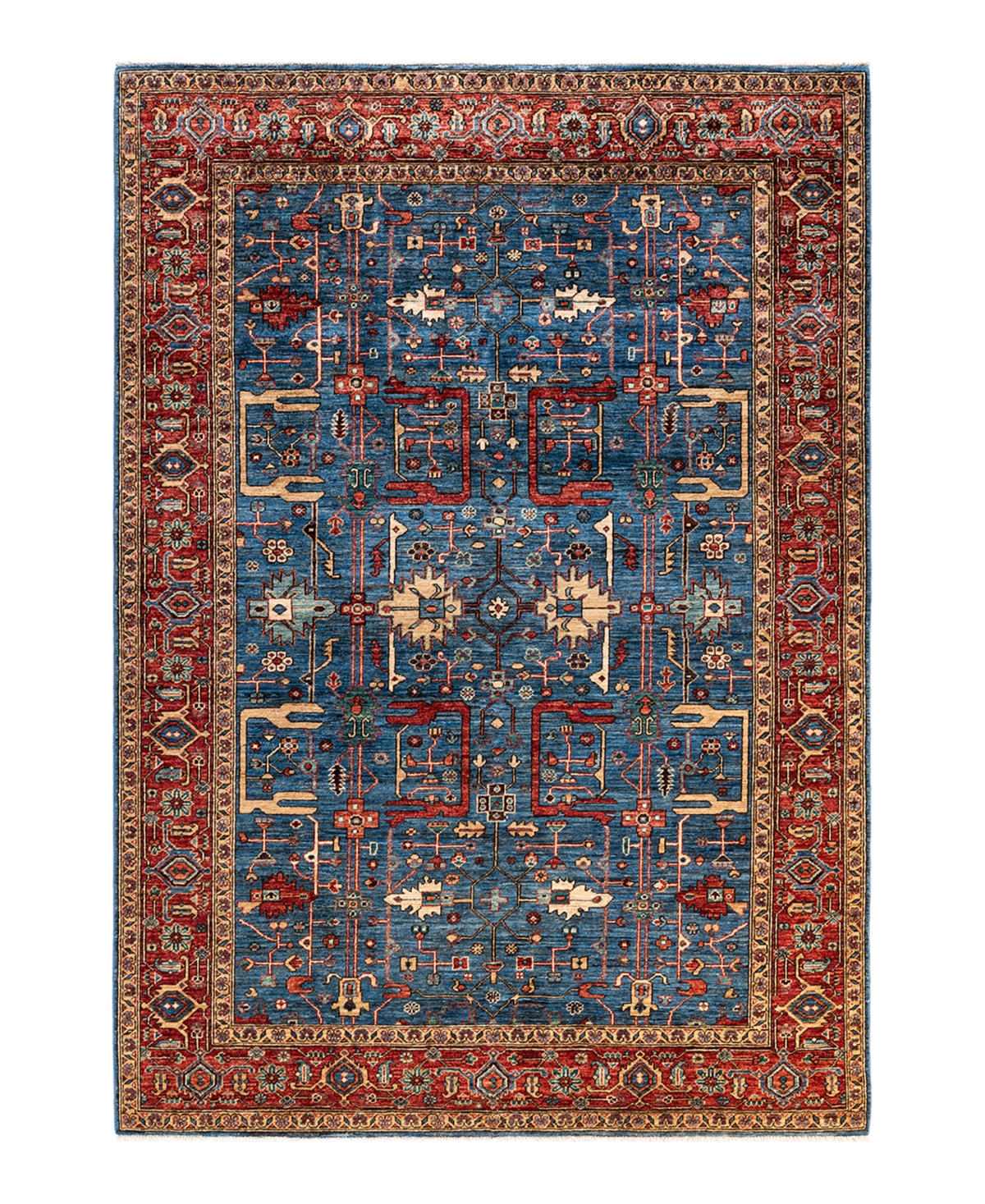 Adorn Hand Woven Rugs Serapi M1973 6' X 8'7" Area Rug In Mist