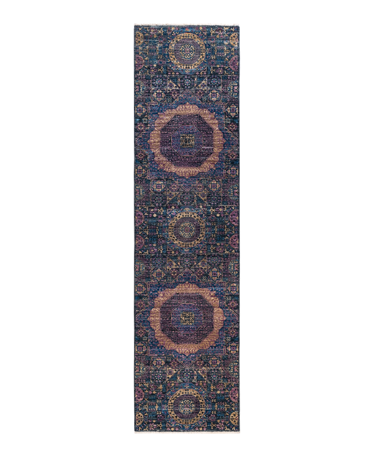 Adorn Hand Woven Rugs Serapi M1973 2'7" X 9'9" Runner Area Rug In Gray