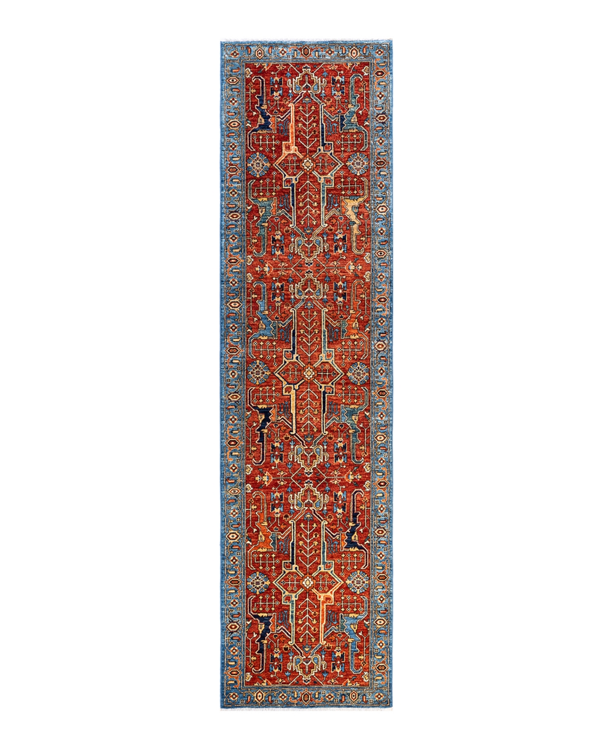 Adorn Hand Woven Rugs Serapi M1973 2'9in x 10'8in Runner Area Rug - Orange