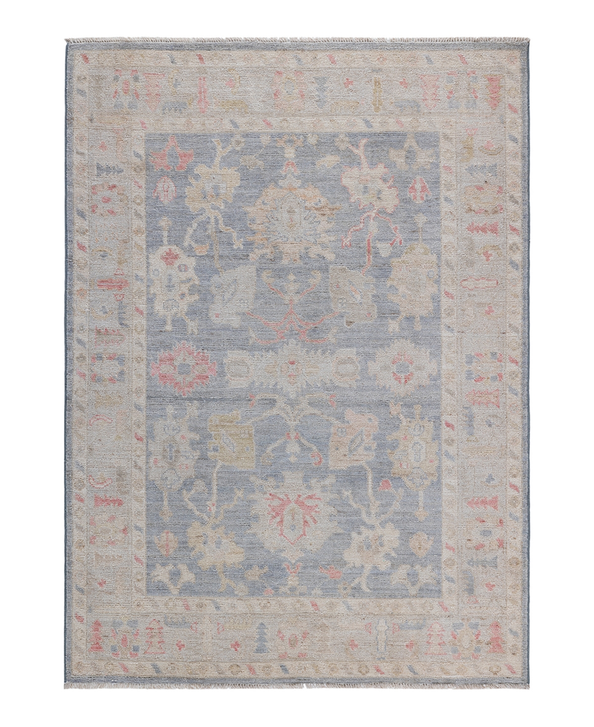 Adorn Hand Woven Rugs Oushak M1973 4'11" X 6'10" Area Rug In Gray