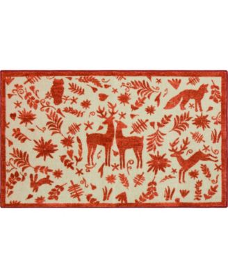 Mohawk Prismatic Holiday Forest Area Rug In Red