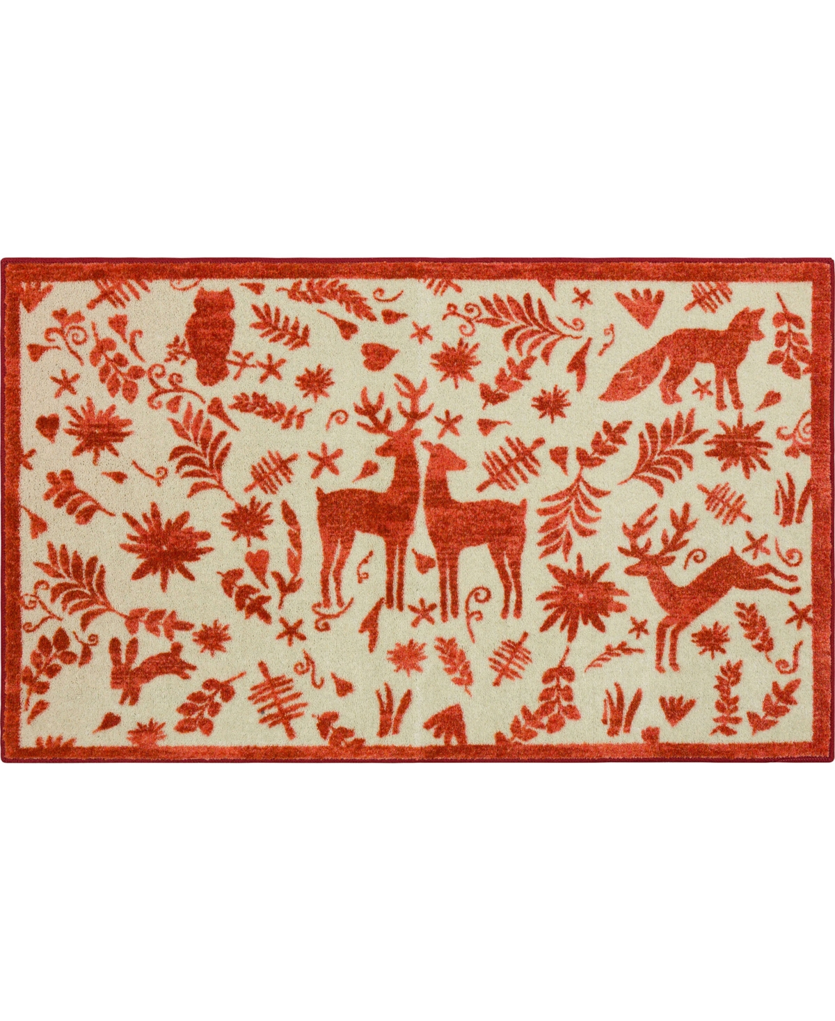Mohawk Prismatic Holiday Forest 2'6" X 4'2" Area Rug In Red