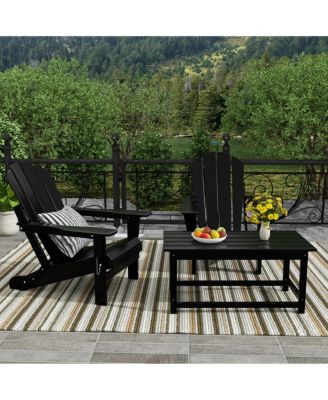 3-Piece Outdoor Paio Adirondack Conversation Set