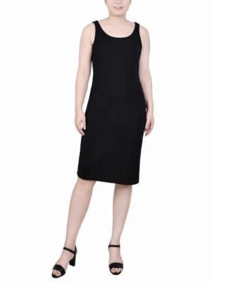 Petite Textured 3/4 Sleeve Two Piece Dress Set