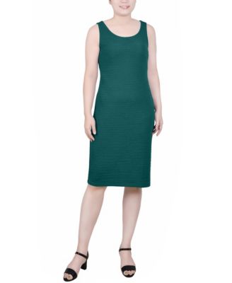 Petite Textured 3/4 Sleeve Two Piece Dress Set