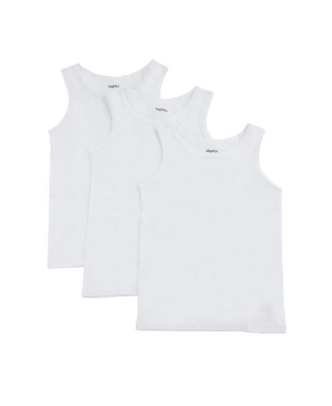 Топы MeMoi 3 Pairs Sleeveless Cotton Tank Toddler Child для мальчиков, цвет: Белый
