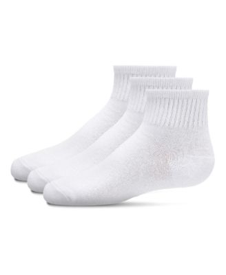Girls 3 Pairs Unisex Mid Cut Cotton Blend Socks