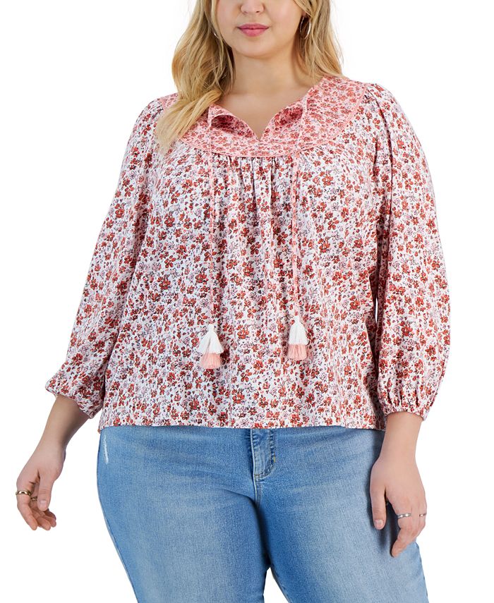 Macys womens sale peasant tops