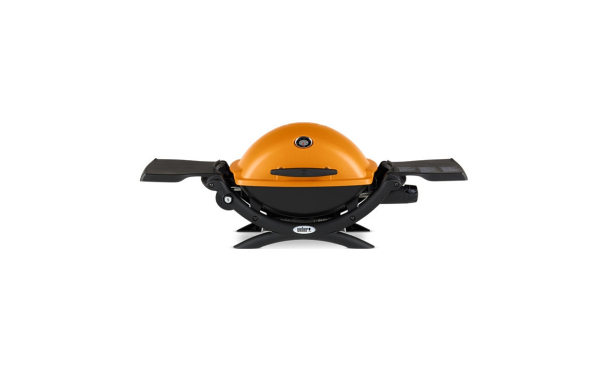 Q1200 Liquid Propane Grill (Orange) With Adapter Hose And Grill Cover - Orange