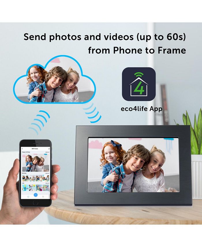 Eco4Life 10.1" WiFi Digital Photo Frame with Photos/Videos sharing