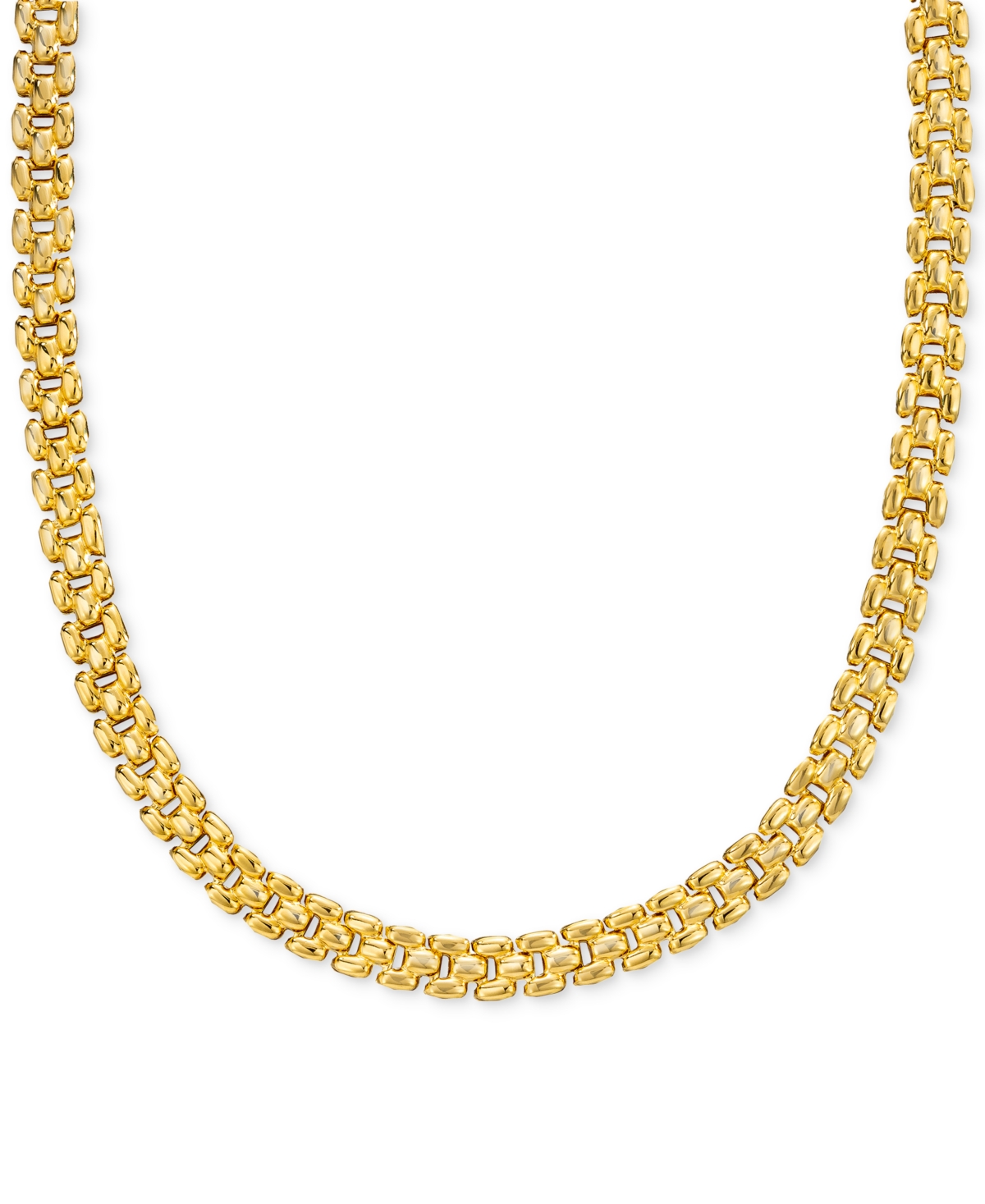Macy's Panther Link 18" Chain Necklace In 14k Gold In Yellow Gold