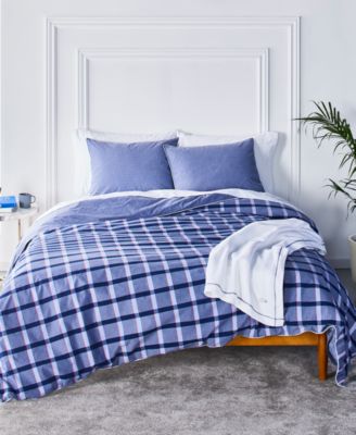 Lacoste Home Chambray Check Duvet Cover Sets Bedding