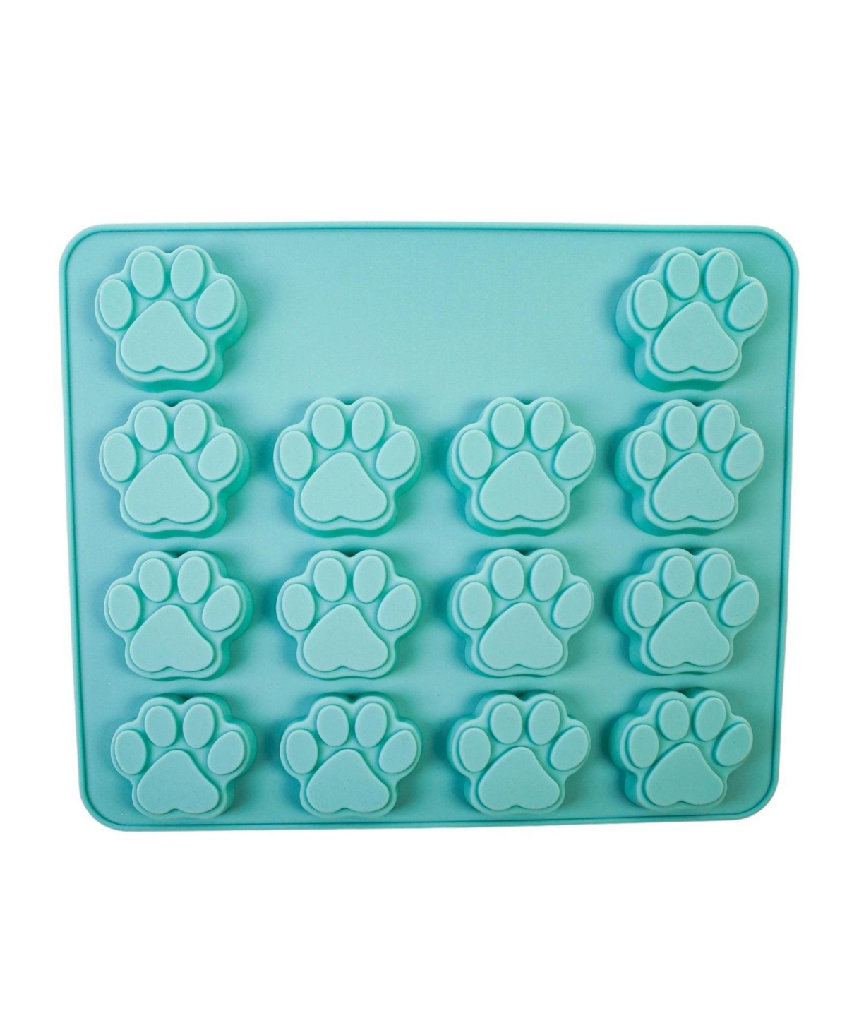 Paw Print 3 in 1 Silicone Baking Treat Tray - Blue