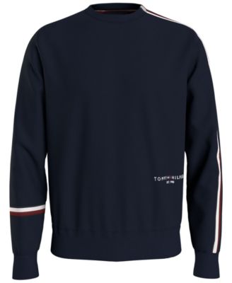 Tommy Hilfiger Men's New Global Stripe Crewneck Sweatshirt Macy's