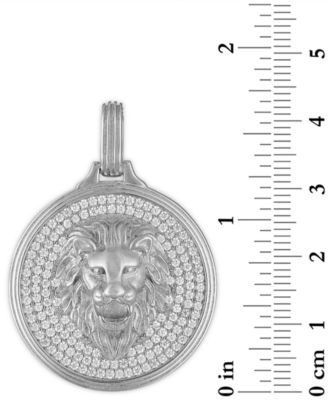 Cubic Zirconia Lion Pendant in Sterling Silver, Created for Macy's
