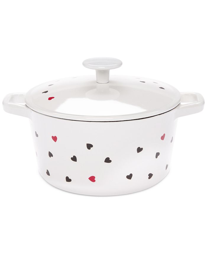 The cellar Enameled Cast Iron 4-Qt. Round Dutch Oven, Created for Macy's - Grey