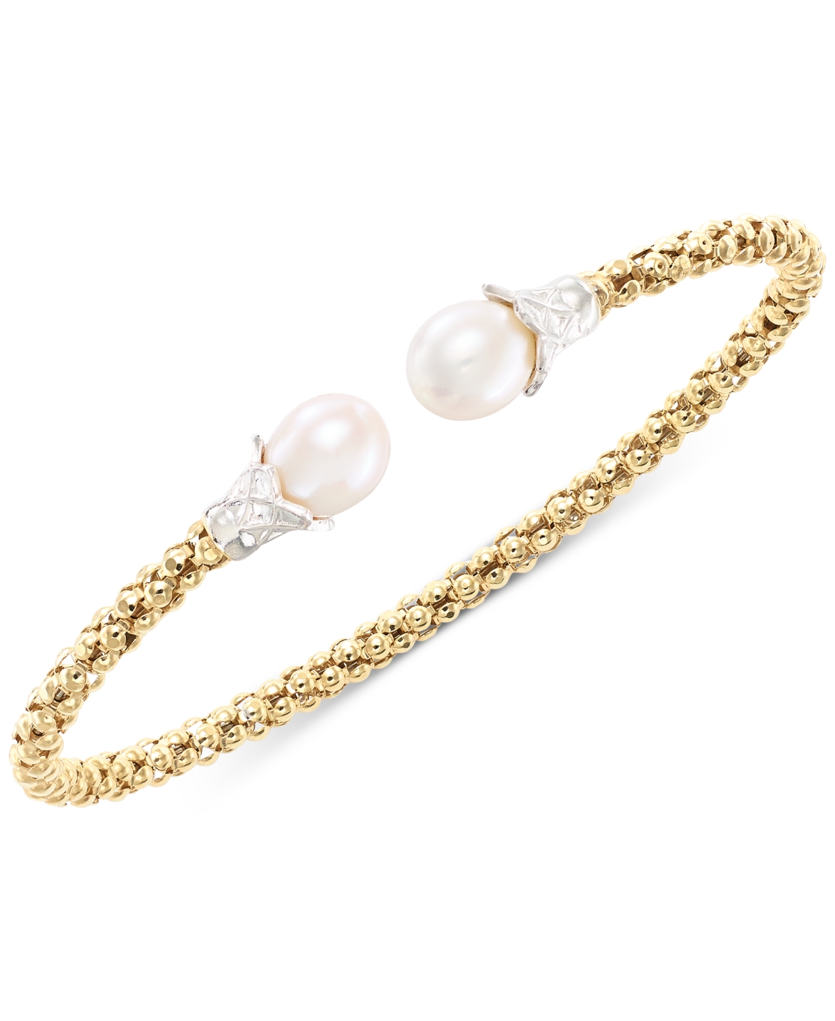 Macy's Cultured Freshwater Pearl (7 1/4 In Gold Over Sterling Silver