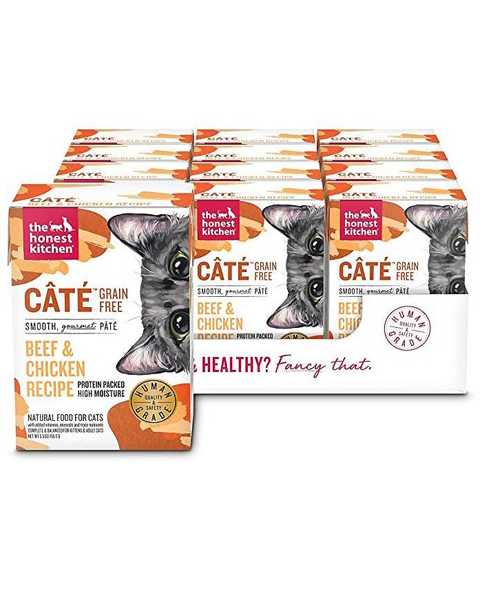 The Honest Kitchen Cat Food Green Free Beef & chicken Pate Case of