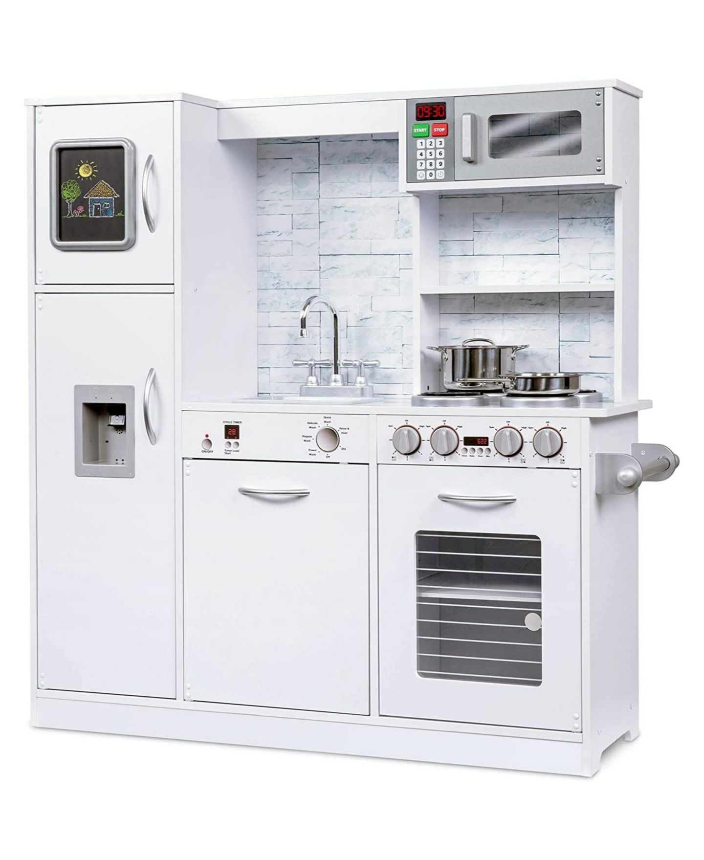 Детские игрушки Lil' Jumbl Freestanding Wooden Kitchen Set, Ages 3+ — фото 1