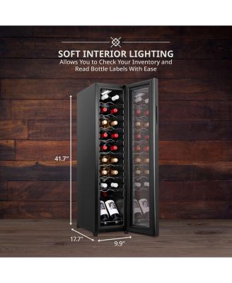Freestanding Wine Refrigerator, 18 Bottle Wine Cooler