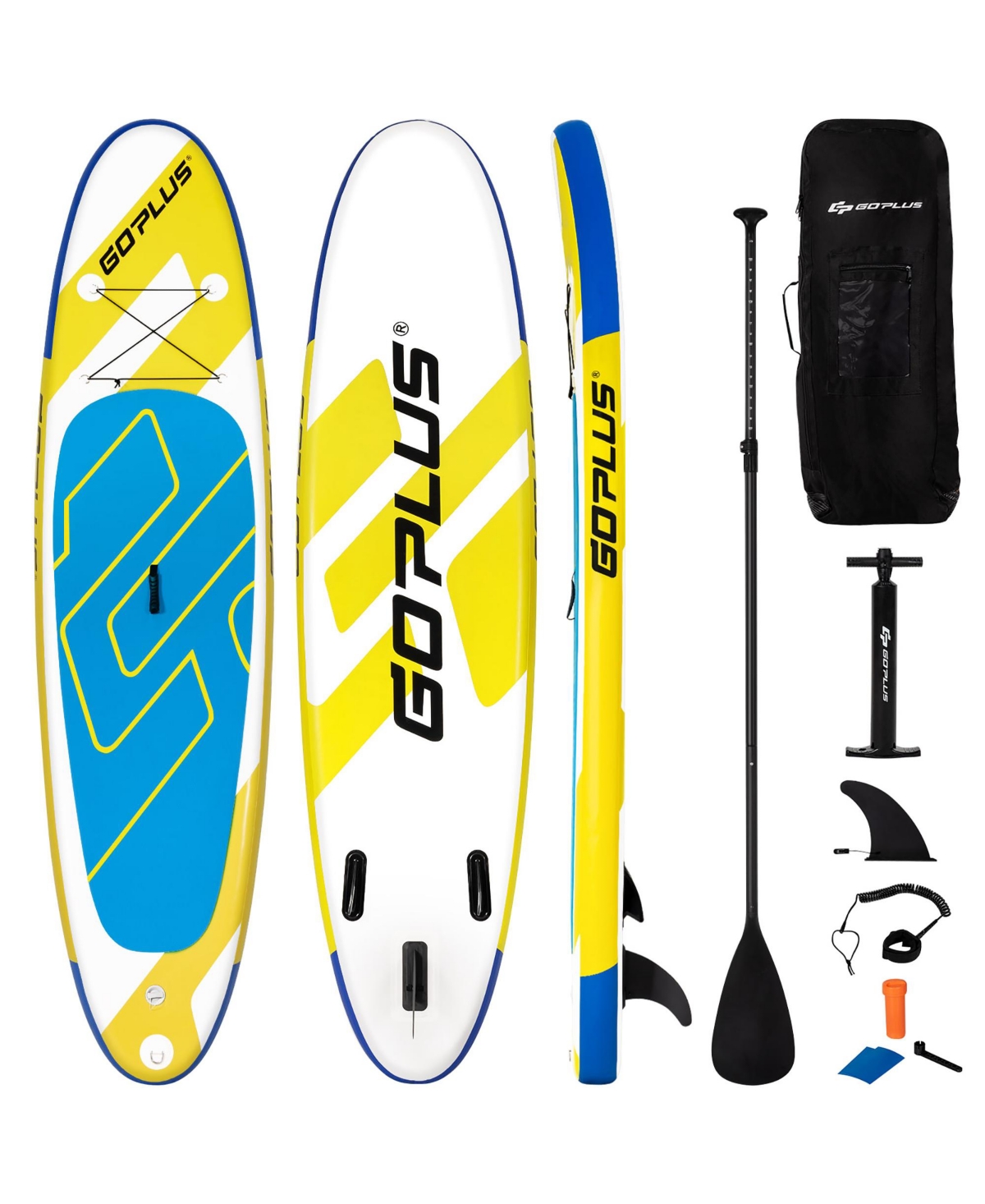 11ft Inflatable Stand Up Paddle Board 6'' Thick - Yellow