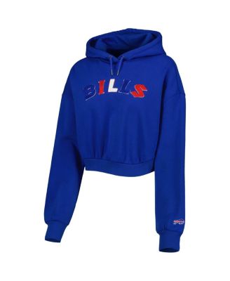 Women's Royal Buffalo Bills Cropped Pullover Hoodie