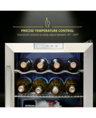 Schmecke Wine Fridge, 12 Bottle Wine Cooler, freestanding