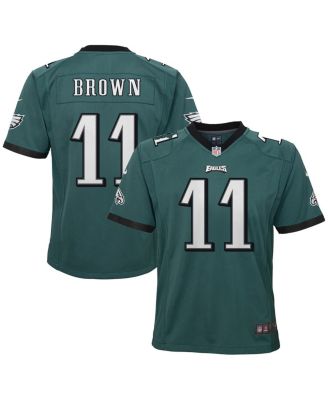 A.J. Brown Philadelphia Eagles Youth Green Name & Number Logo T-Shirt 