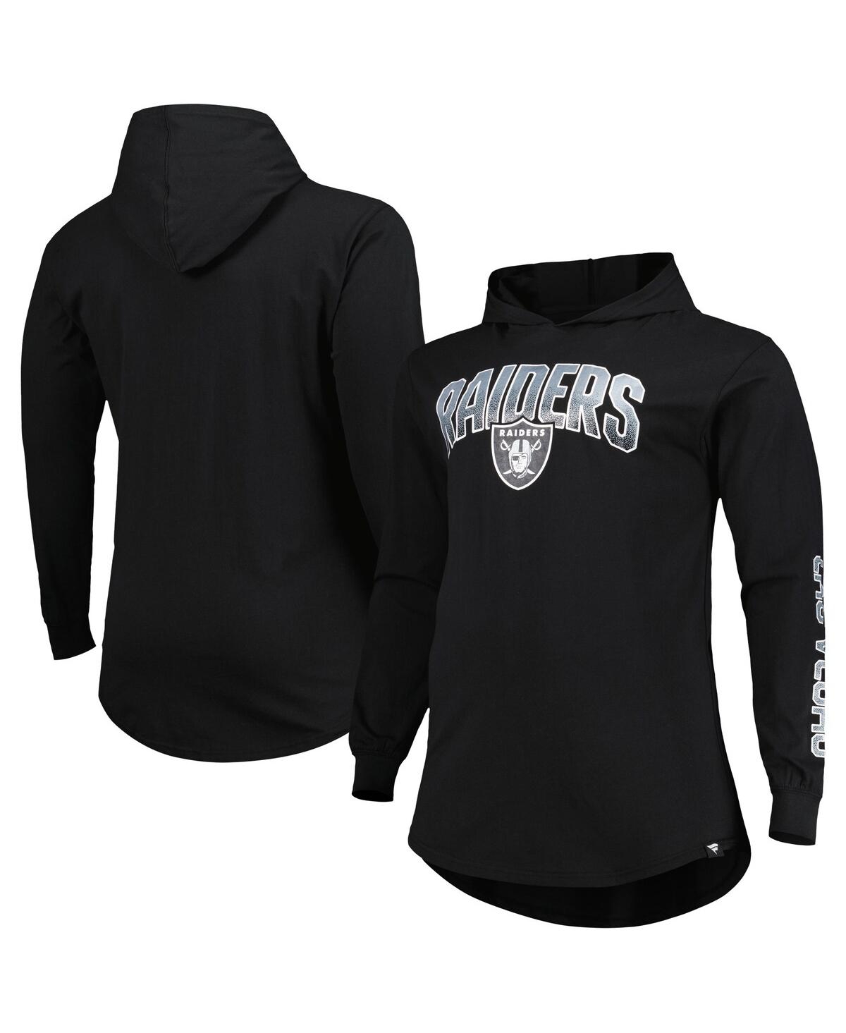Fanatics Branded Black Las Vegas Raiders Big & Tall Front Runner Pullover Hoodie In Black