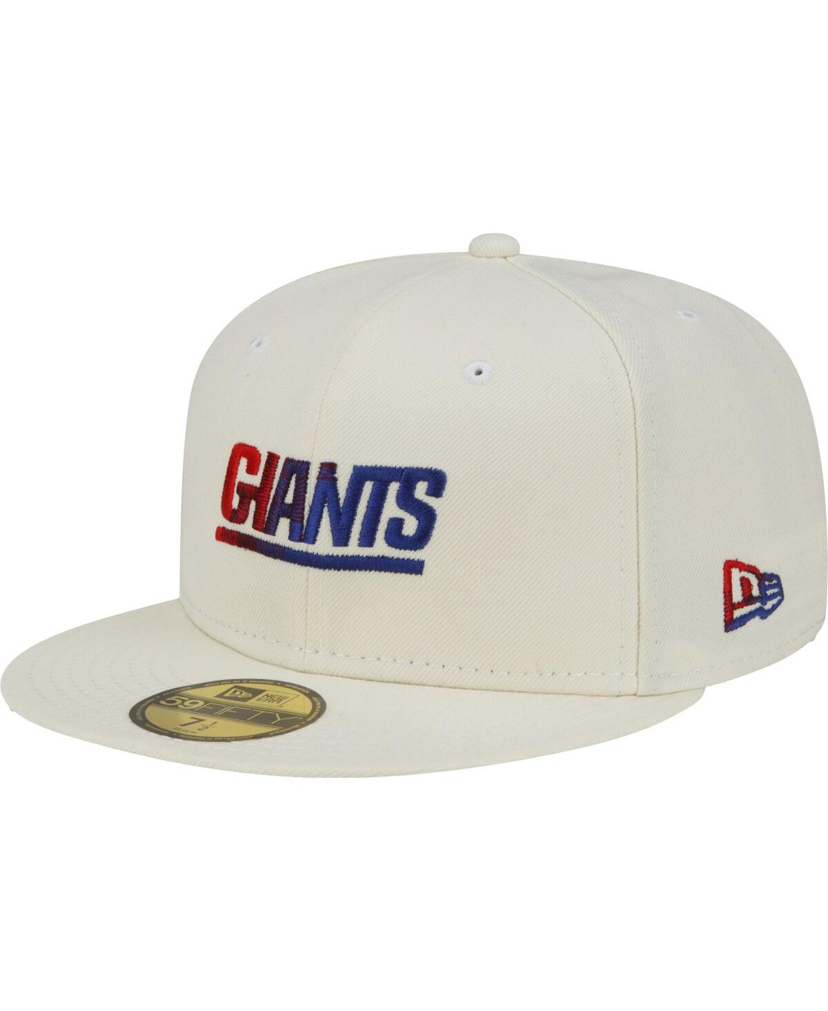 Men's New EraNew York Giants Chrome Dim 59FIFTY Fitted Hat - Cream