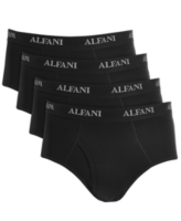 Alfani Men's 4-Pk. Moisture-Wicking Cotton Briefs, Created for Macy's - Deep Black