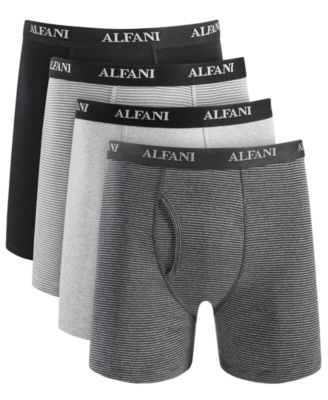 Men's 4-Pk. Moisture-Wicking Cotton Boxer Briefs, Created for Macy's 