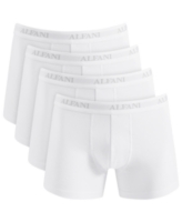 Alfani Men's 4-Pk. Moisture-Wicking Cotton Trunks, Created for Macy's - Bright White