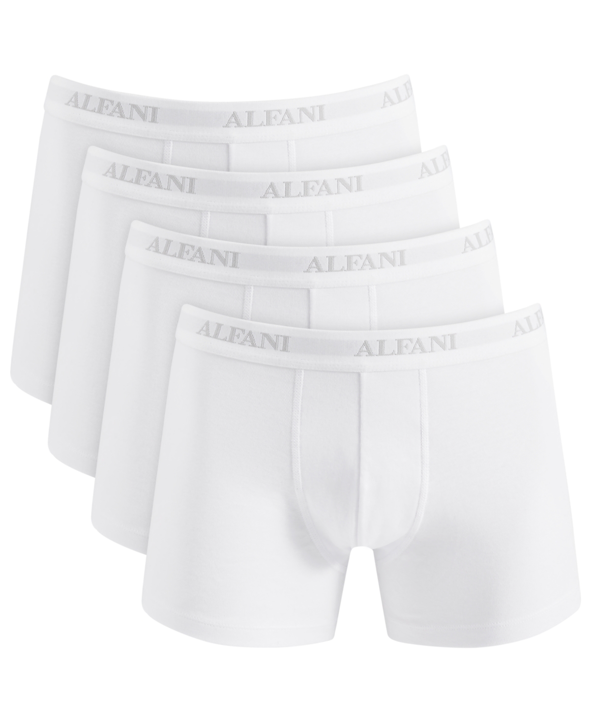 Alfani Men's 4-pk. Moisture-wicking Cotton Trunks, Created For Macy's In Bright White