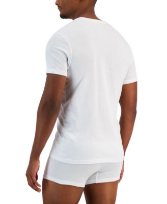 Men's 4-Pk. Classic-Fit Solid Cotton Undershirts, Created for Macy's 