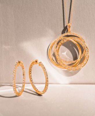 Strawberry & Nude™ Diamond Interlocking Rings 18" Pendant Necklace (1 ct. t.w.) in 14k Rose, Yellow or White Gold