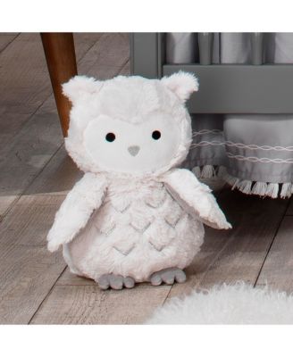 Luna White/Gray Plush Owl Stuffed Animal - Luna