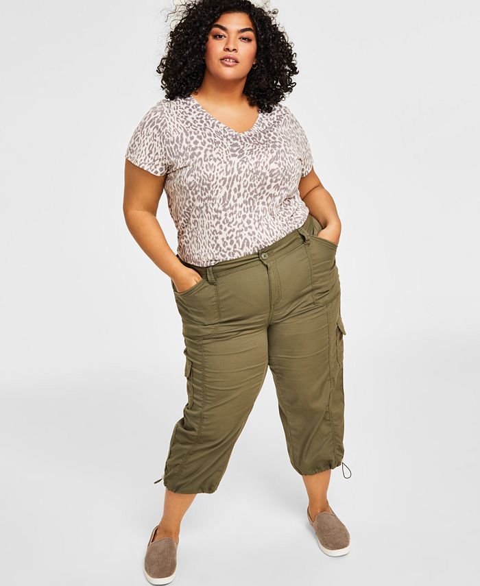 Style & Co Plus Size Bungee-Hem Capri Pants, Created for Macy's & Reviews -  Pants & Capris - Plus Sizes - Macy's
