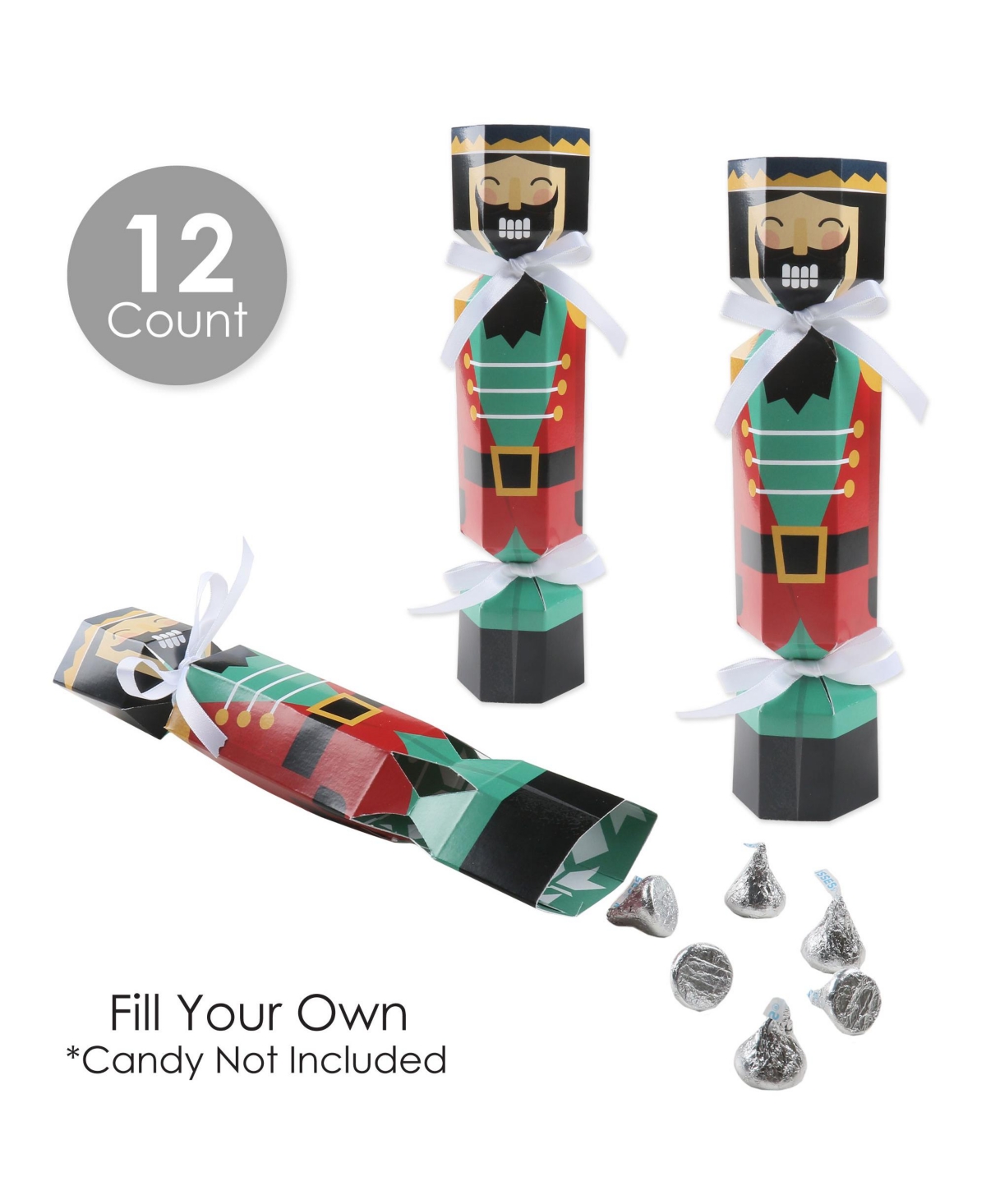 Big Dot of Happiness Christmas Nutcracker No Snap Holiday Party Table Favors Diy Cracker Boxes 12 Ct - Assorted Pre-pack