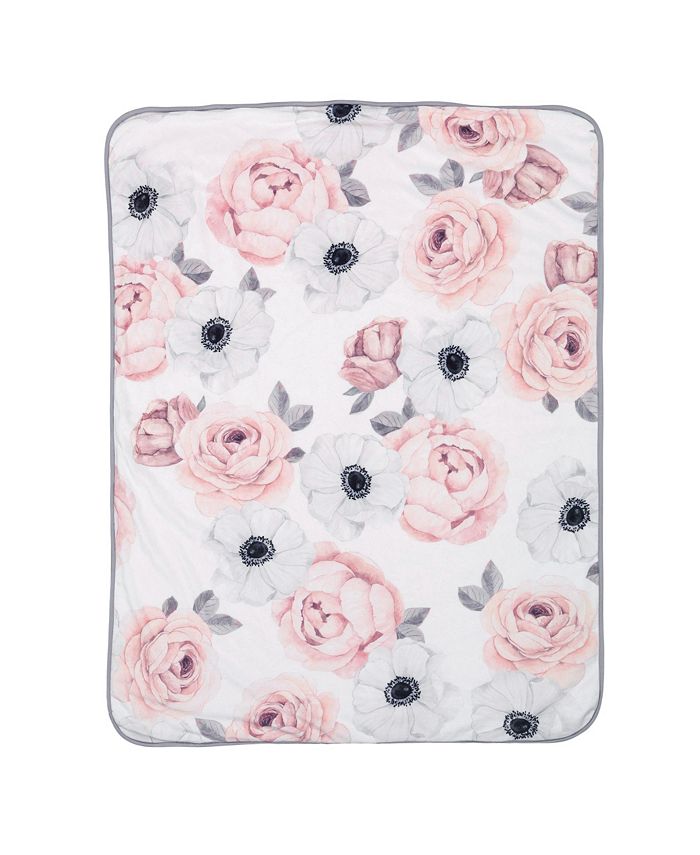 Lambs & Ivy Floral Garden Watercolor Floral Pink Ultra Soft Baby