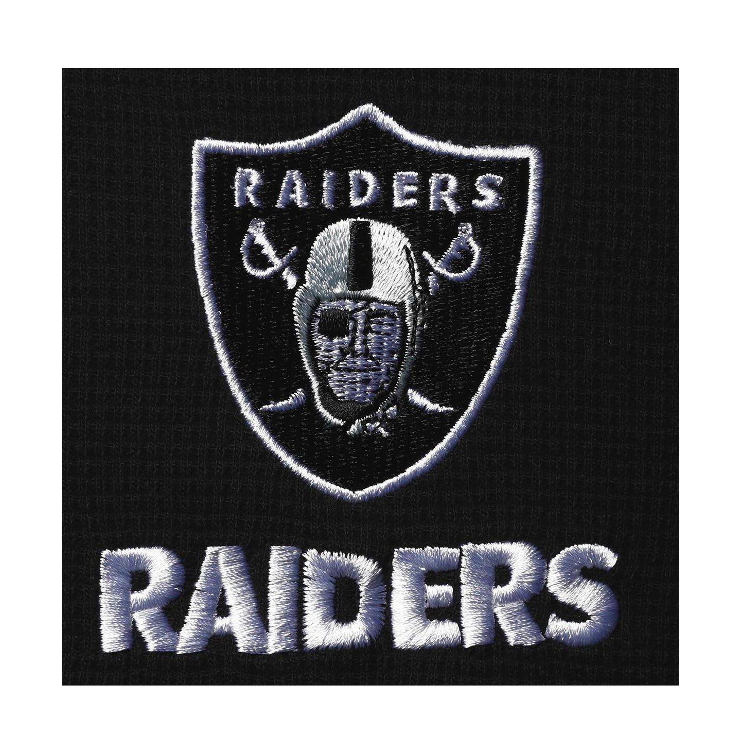 Мужская футболка Dunbrooke Black Las Vegas Raiders Logo Maverick Thermal Henley Long Sleeve — фото 5