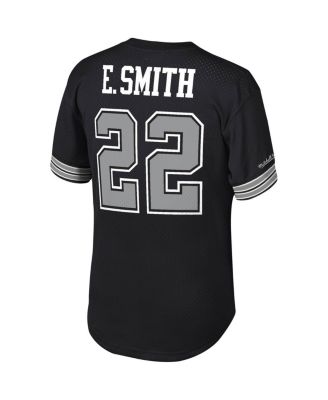 Men's Emmitt Smith Black Dallas Cowboys Retired Player Name and Number Mesh Top