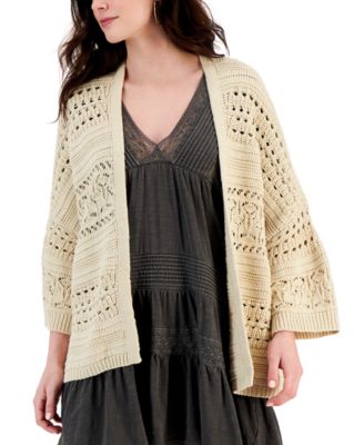 Lucky Brand - Women's Long-Sleeve Crochet Cardigan