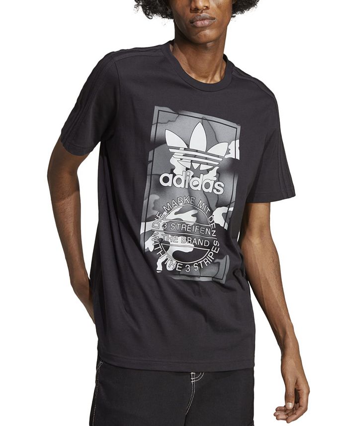 adidas Men's Camo Tongue Graphic Crewneck T-Shirt - Macy's