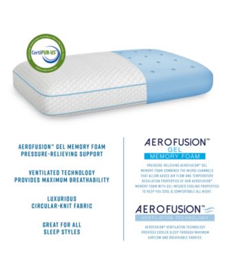 Aerofusion Gusseted Gel-Infused Memory Foam Pillow, Jumbo