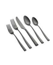 Elite Stonehenge 20-Piece Black 18/10 Stainless Steel Flatware Set (Service for 4)