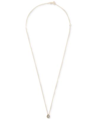 Diamond Pear Solitaire Pendant Necklace (1/4 ct. t.w.) in 14k Gold, 16" + 2" extender