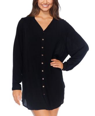 Raisins - Juniors' Belize Beach Shirtdress Cover-Up